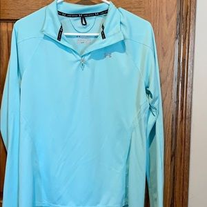 Semi Fitted 1/4 zip. baby Blue